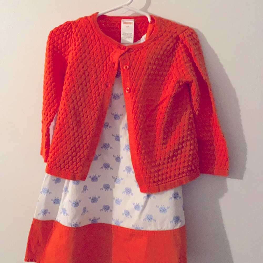 Dress with matching cardigan